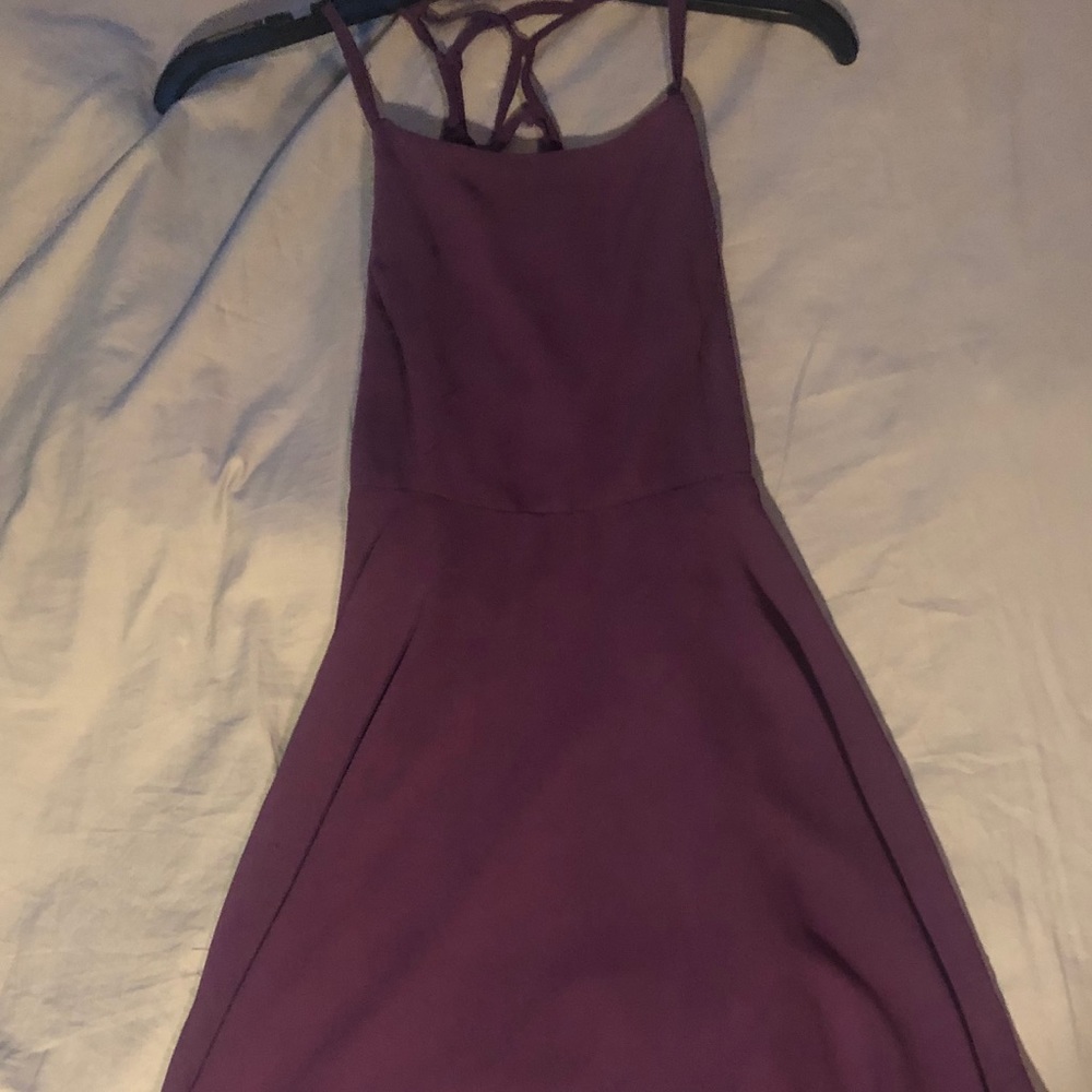Purple Forever 21 dress with a lace up back